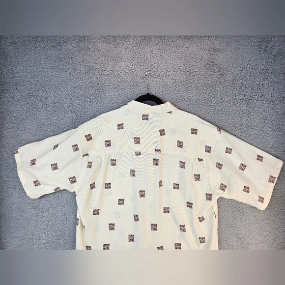 Navigator Sports Mens All Cotton Surfs Up Wood Button Up Beach Surf Wear Sz M - Picture 10 of 10